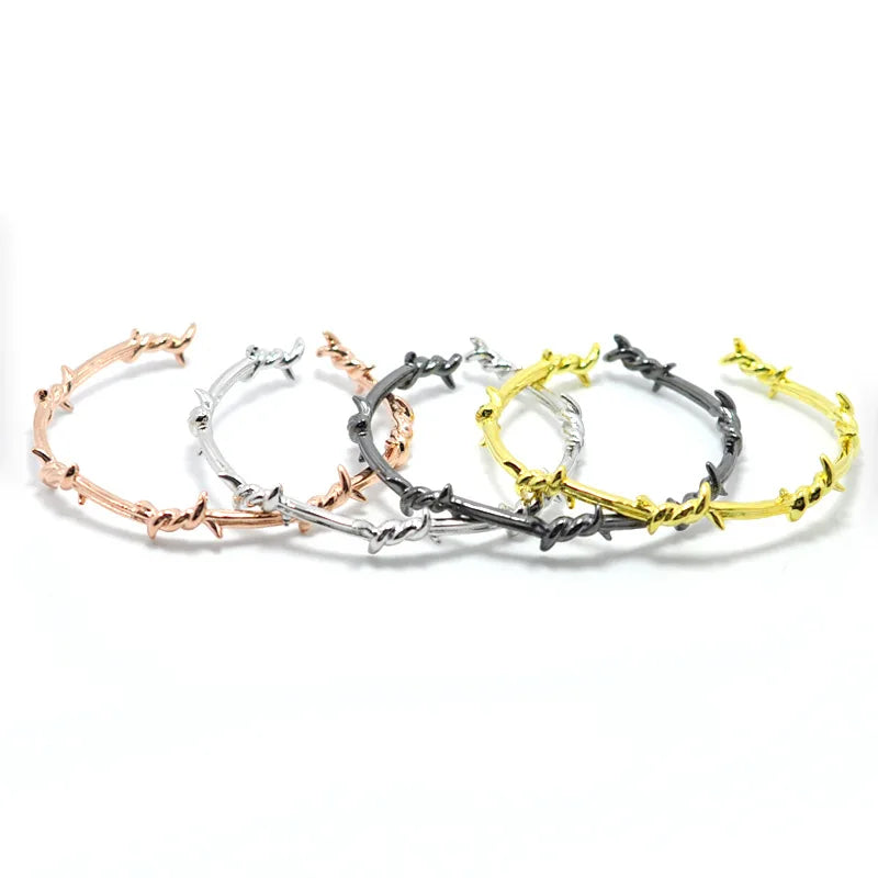 Personalized Twist Thorns Barbed Bracelet Wire Twist Bangle
