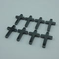 Wholesale Large Stock Black Cross Religion Hematite Charm Pendants for Making Accessories