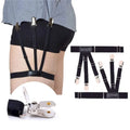 Mens Shirt Stays Shirt Holder Straps Adjustable Elastic Shirts Garters With Non-slip Locking Clamps