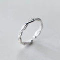 Fashion Solid 925 Sterling Silver Twist Rings for Women Simple Silver Rings Jewelry