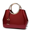 Popular Glossy Patent PU Leather Women Handbag Directly From China Factory