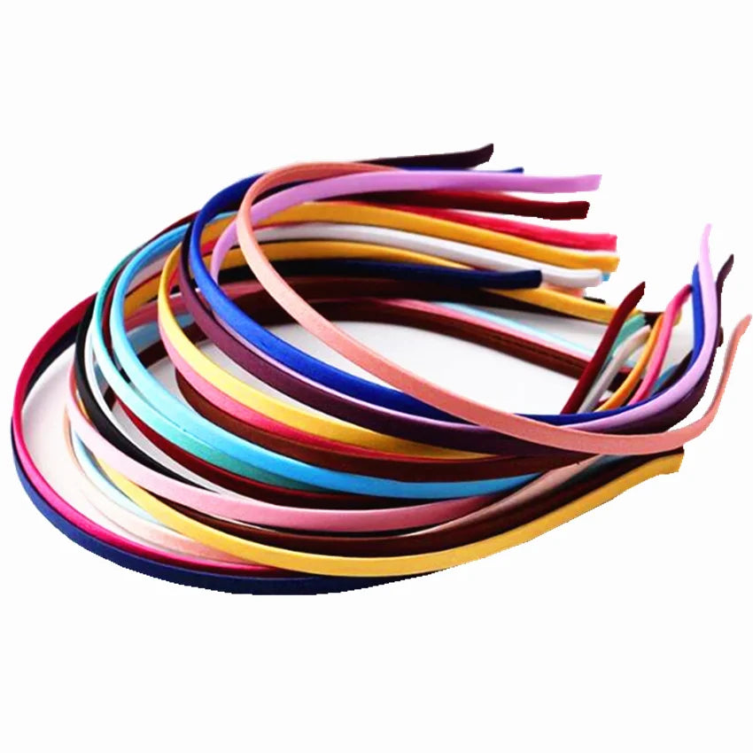 Good Quality Fabric Covered Metal Headband Girls Hairband Headwrap for DIY Hair Accessories Headwear 100 Pcs/lot 20 Colors