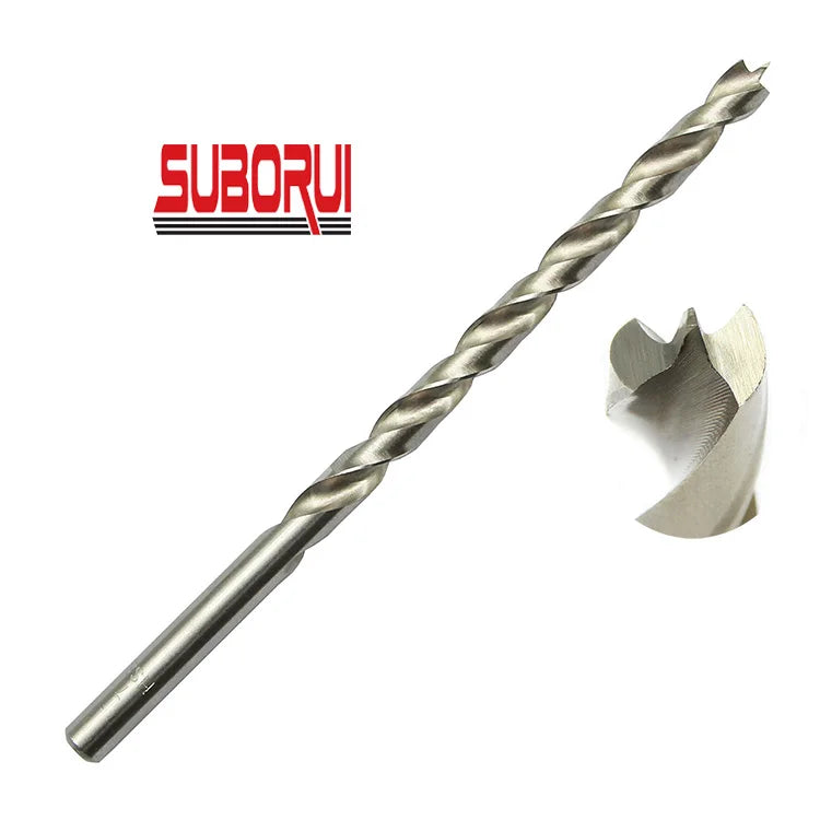 7mm High Speed Steel HSS Wood Working Extra Long Brad Point Drill Bit for Wood Precision Hole Drilling