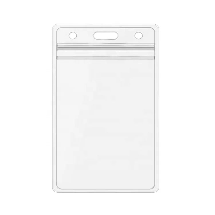 40C/0.40mm Thickness Heavy Duty ID Badge Holder Vertical Soft PVC Vinyl Nurse Name Tag Card Holder
