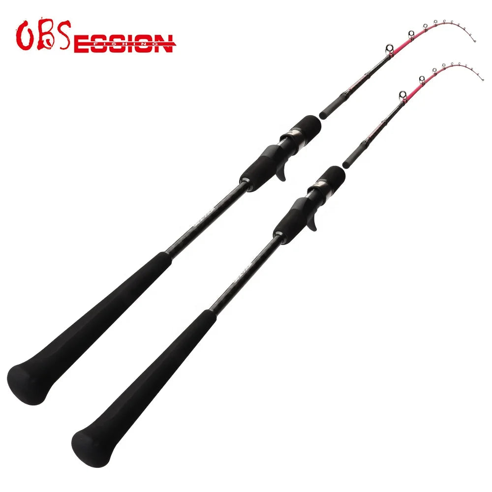 2 Section 198cm Boat Saltwater Japan Fuji Guide Rings Reel Seat Fishing Pole Sea Fishing Casting Slow Jigging Rod Fishing Rod
