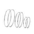 RINNTIN SE146 Fashion Women Accessories  925 Sterling Silver Jewelry Hoop Earrings