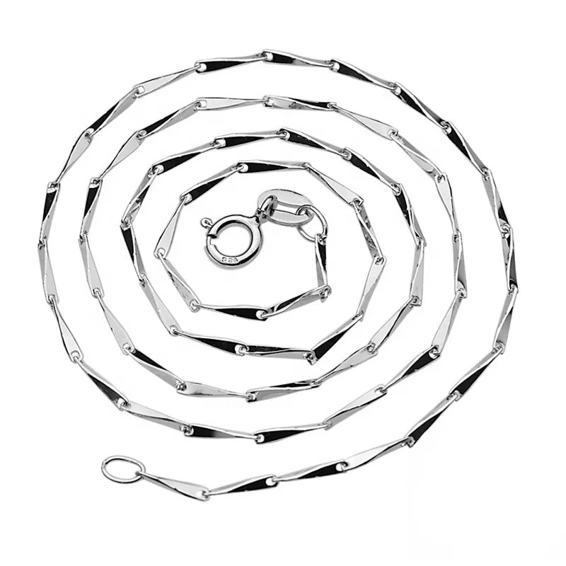 DL05 Classic Basic Chain 925 Sterling Silver Lobster Clasp Melon Seeds Silver  Necklace Chain Fashion Jewelry for Women