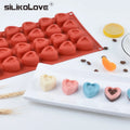 DIY Silicone Chocolate Mold  24 Holes Heart Mould for Making Candy Dessert