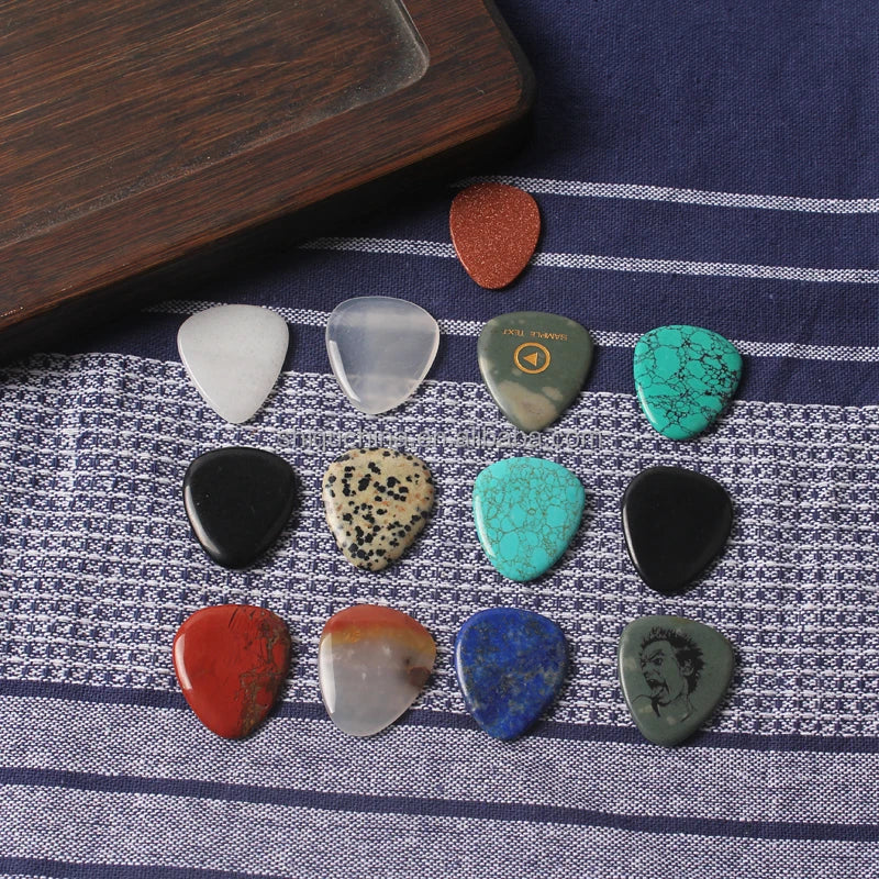 Natural Jade Handmade Recyclable Guitar Picks-Welcome Gifts