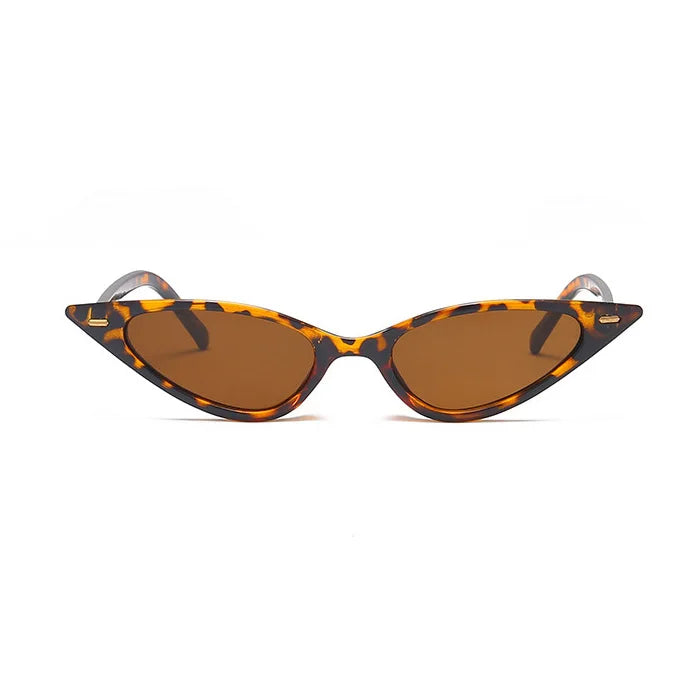 13034 Superhot Eyewear 2022 Fashion Leopard Cateye Sunglasses Women Small Triangle Rivet Cat Eye Sunglasses