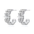 LUOTEEMI Big CZ Hoop Earrings for Girls Colorful Cubic Zirconia Yellow Gold Plating Women Earring