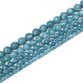 2019 Wholesale Lot New Natural 4mm 6mm 8mm 10mm 12mm Round Gemstone Loose Beads Dyed Blue Aquamarine Stone