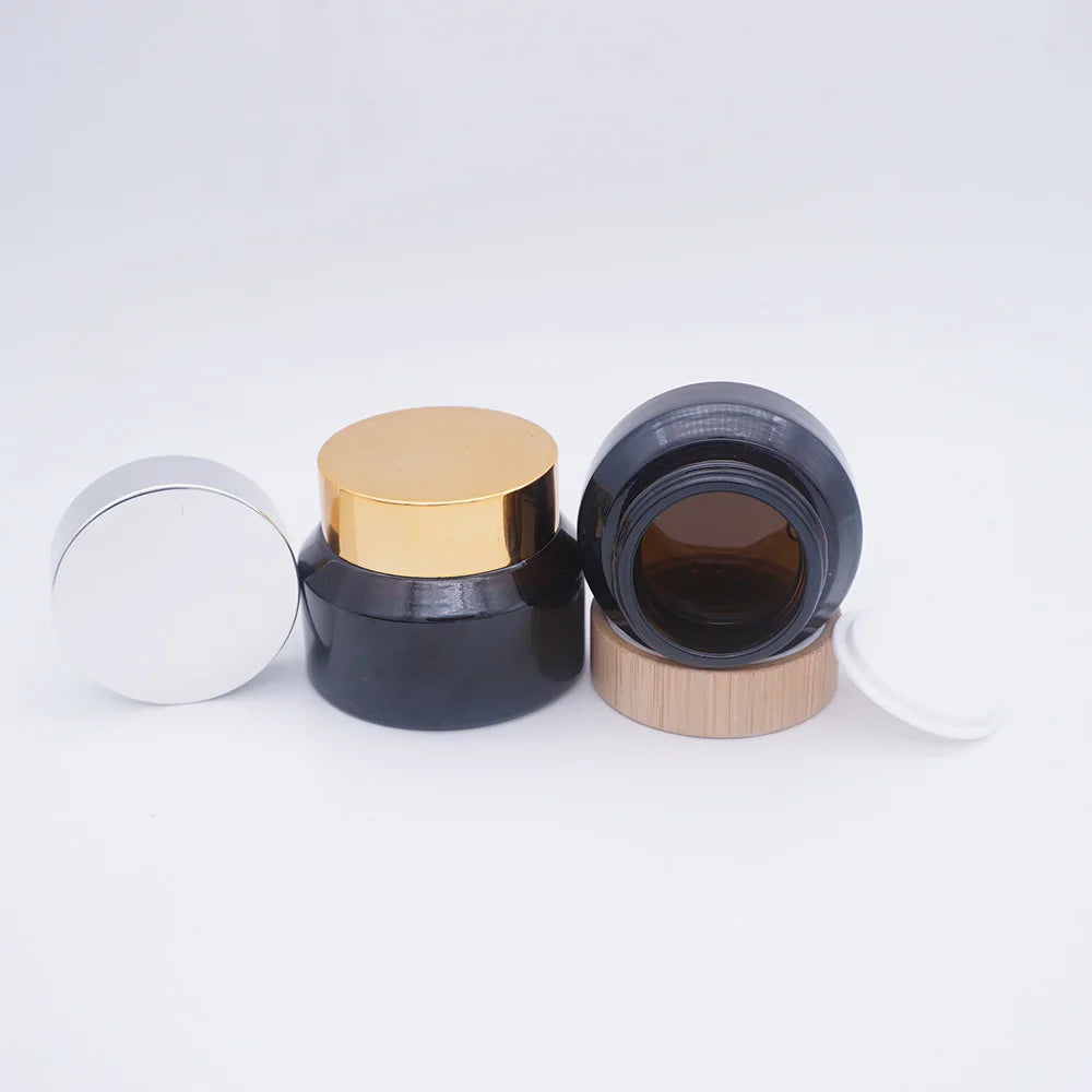 Screen Printing Amber Cosmetic 60ml Jar for Skin Care Cream