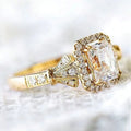 CAOSHI Geometric Design Zircon Rings China Wholesale Price Gold Plated Jewelry Rings Women Gold Jewelry