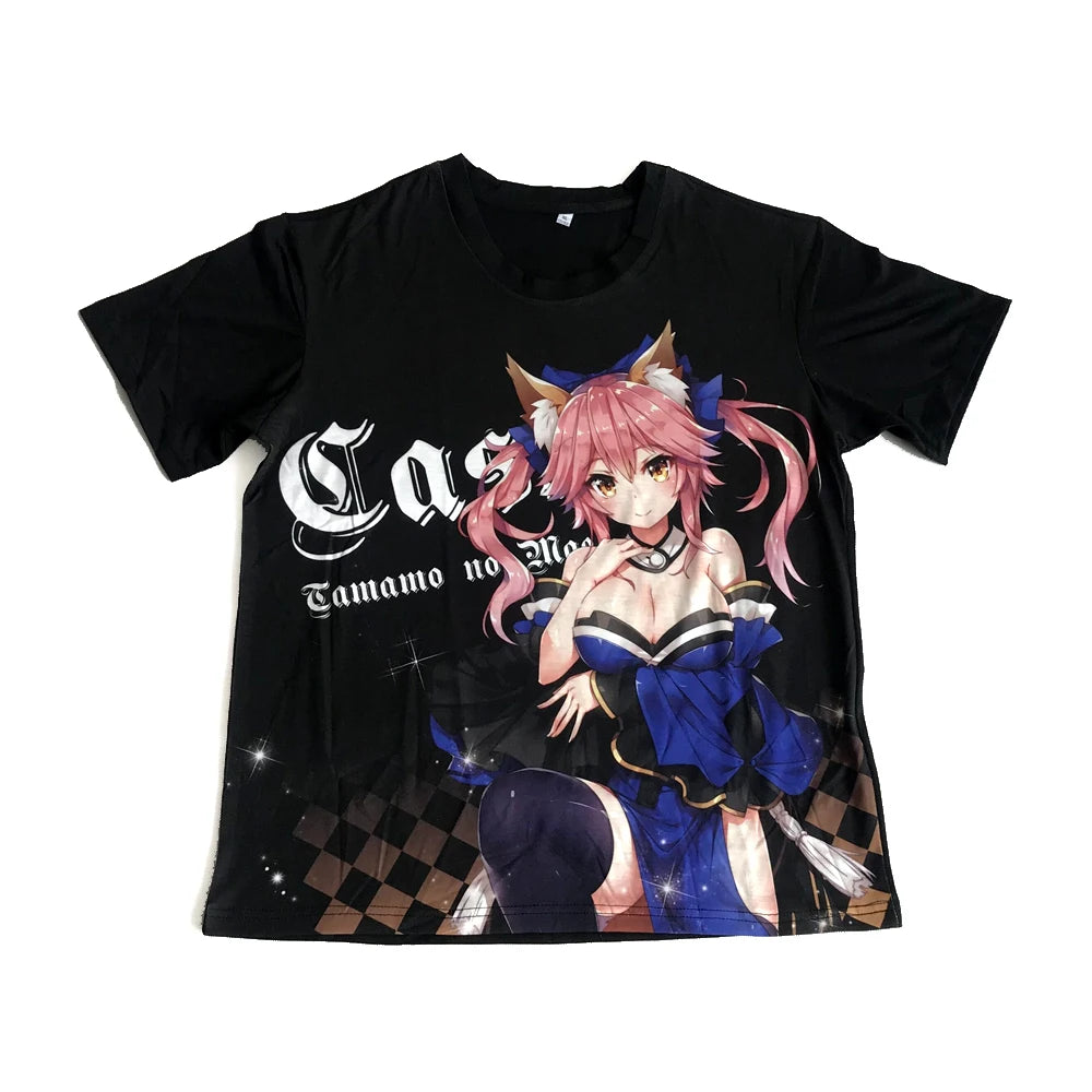 Anime Custom Digital Printing Washable Thin T-shirt Anime Expo Comic Cosplay Idol Character