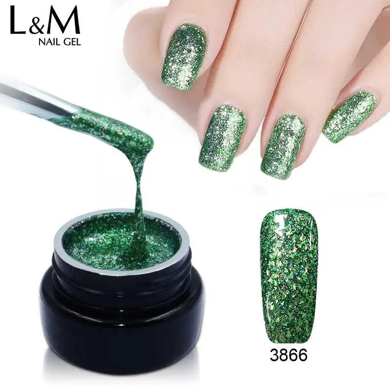 Ibdgel Glitter Platinum Gel Nail Varnish