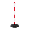 Red White Water Sand Filled Base Traffic Road Warning Post PE Delineator Post