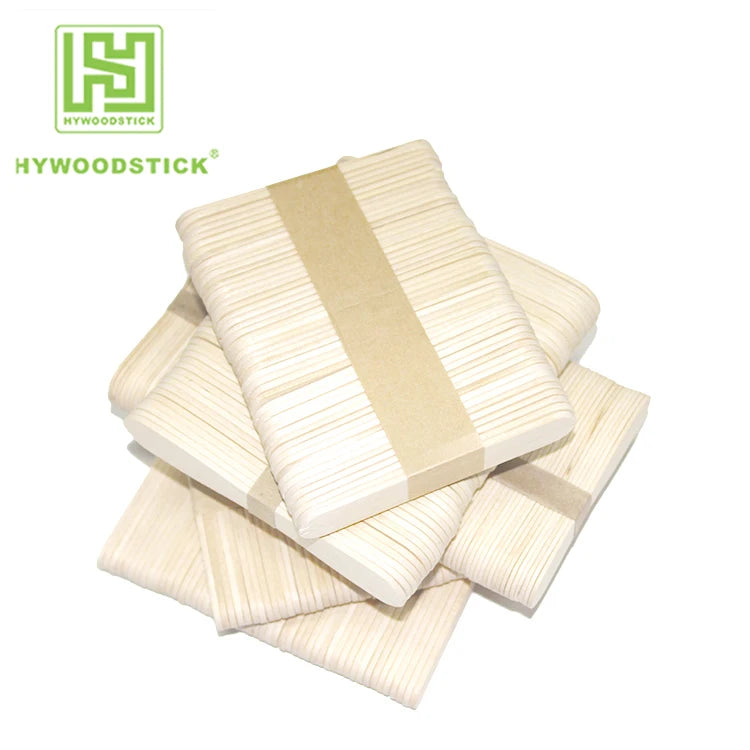 93mm Straight Edge Birch Wood Eco-Friendly Ice Cream Sticks Food Grade Biodegradable