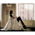 CHENISTORY DZ1606 Oil Diy Paint by Numbers Calm Woman  on Canvas for Living Room Without Frame