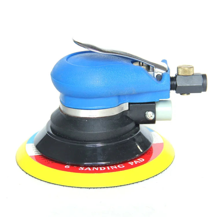 6" Pneumatic Polisher PSA or Hook Loop Pad High Speed Self-Vacuum Round Air Dual Action Sander Random Orbit Air Sander