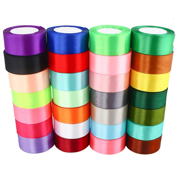 Wholesale Eco-Friendly 1.5 Inch Satin Ribbon 100% Polyester Solid Color Single Face Woven Edged for Wedding Use
