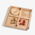 2019 New Creative Wood Multifunctional Combination  4 Compartment  Food Storage  Box with Lid