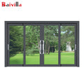 Chinese 4-Panel Slim Aluminium Glass Patio Sliding Door Soundproof for Exterior Bedroom Apartment School Hall Basement Finished