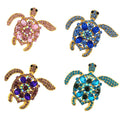 Wholesale Mix Color Brooches Crystal Rhinestone Sea Turtle Brooch Pin