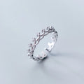 Solid 925 Sterling Silver Women Rings Crown Shape CZ for Lady Trendy Stylish S92 Silver Jewelry
