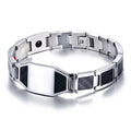MECYLIFE Custom Healthy Power Bracelet Men Magnet Stone Carbon Fiber Magnetic Bracelet