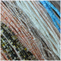 SP4072 Rainbow Tinted Pink Orange White Beige Black Blue Shell Heishi Disc Spacer Beads