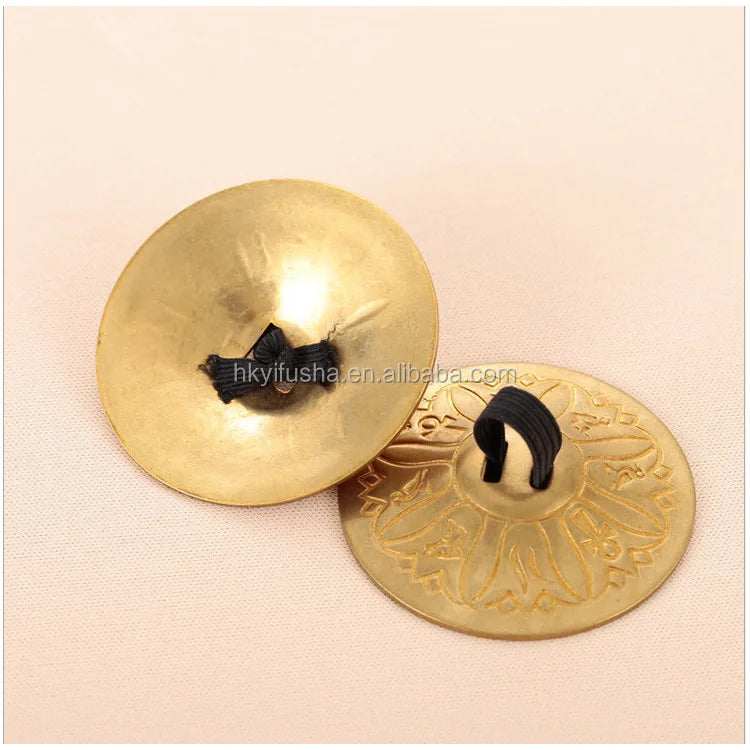 Sound clear Copper Plating Golden Color  Belly Dance Finger Cymbals Zill