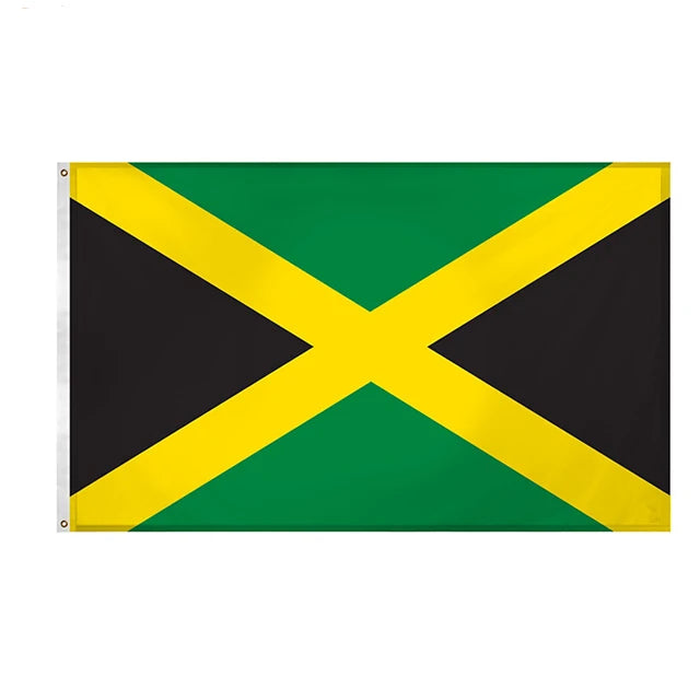Wholesale  100% Polyester Hot Selling Stock  Outdoor Flying  Jamaican Jamaica National  Flag