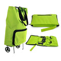 Wholesale Foldable Nylon Shopping Trolley Bag With Wheel Custom Logo 600D Nylon Grocery Folding Shopping Cart