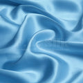 Low Minimum Spandex Silk Fabric and 16mm Silk Stretch Satin for Silk Dress Blue Color