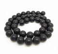 AB0069 Natural Black Frosted Agate Onyx Beads Matte Black Onyx Agate Beads