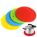 Wholesale Round Non-Slip Kitchen Utensils Silicone Hot Pot Pad Trivet Mat Heat Resistant