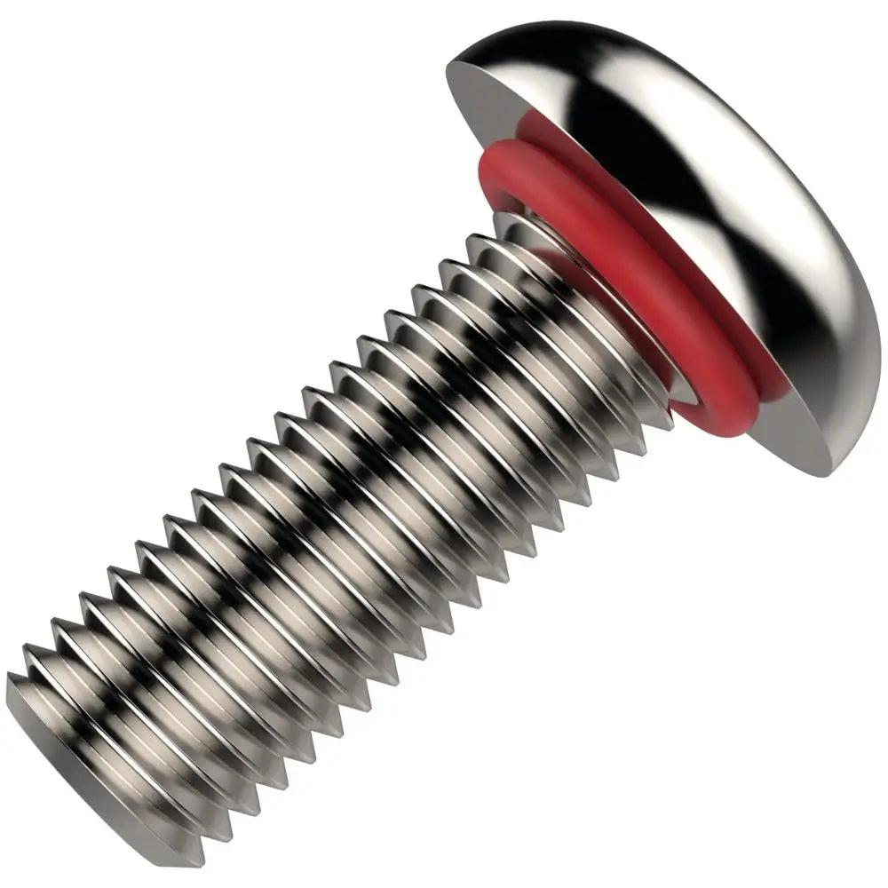 M4 X 16mm Phillip Flat Slotted Tamper Proof Seal Screws O Ring Stainless Steel 304 Self Sealing Screws Waterproof