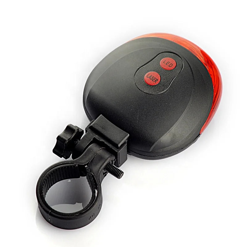 Red LED Bike Laser Rear Light Bicycle Safety Tail Lamp
