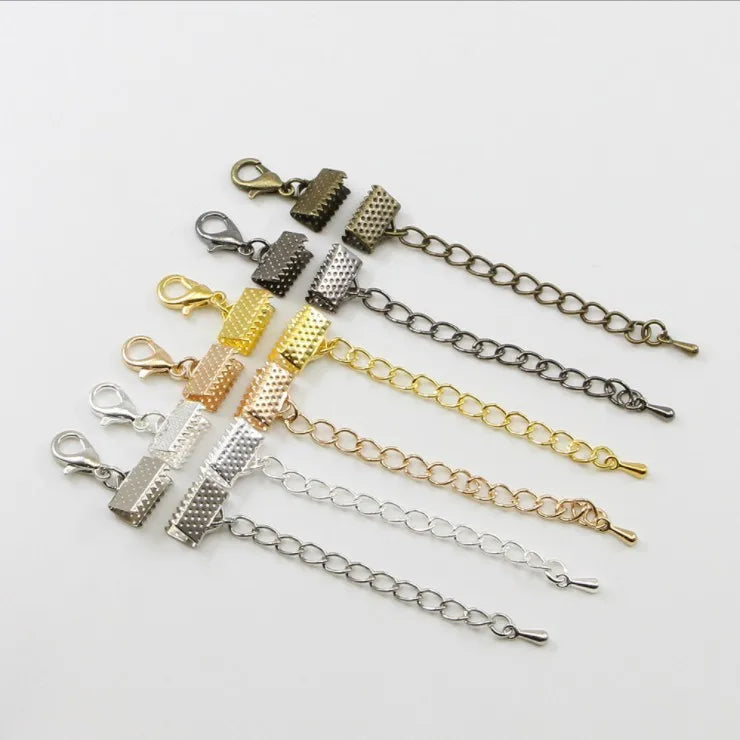DIY Handmade Accessories Lobster Clasp Extension  Tail Chain Small Water Drop Rope Clip Shiny Jewelry Link Connectors