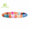 Best Sale 8mm Agate Beaded Woman's Yoga Bracelet Chakra Weathered Tracked Multicolor Bohemia Style for Weddings and Gifts
