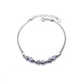 Hot Selling 925 Sterling Silver Crystal Charm Bracelet for Women