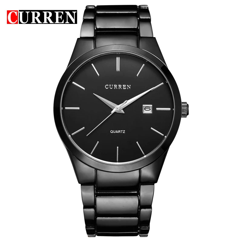 Top Brand curren 8106 Watches Men Hot Sales Japan Movement Stainless Steel Watches Mens Fashion Designer curren Men