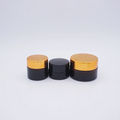 100g Amber Glass Cosmetic Containers Cream Jar with Aluminum Cap