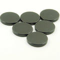 Natural  Round Flat Black Onyx Stone Disc Agate Coin Gemstone