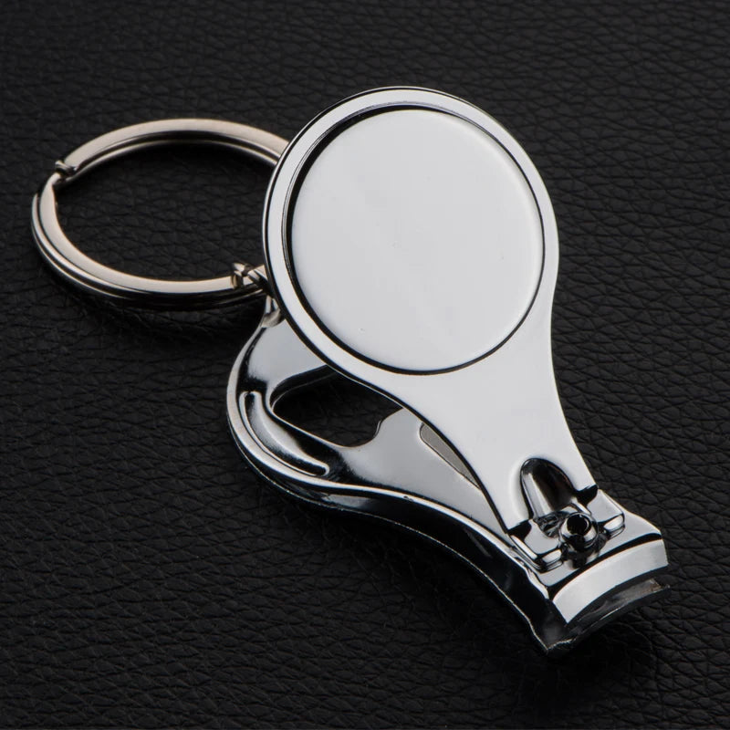 Sublimation Blanks Foldable Nail Cutter with Key Chain for DIY Projects