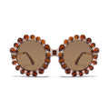 14332 Superhot Eyewear 2019 Luxury Brand Designer Sun Glasses Round Oversized Women Bling Crystal Rhinestone Sunglasses