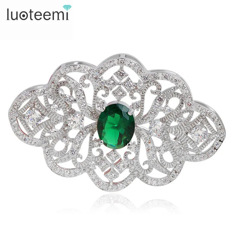 LUOTEEMI Wholesale Luxury Fashion Beautiful Elegant Women Wedding Invitations Flower Brooch Bouquet