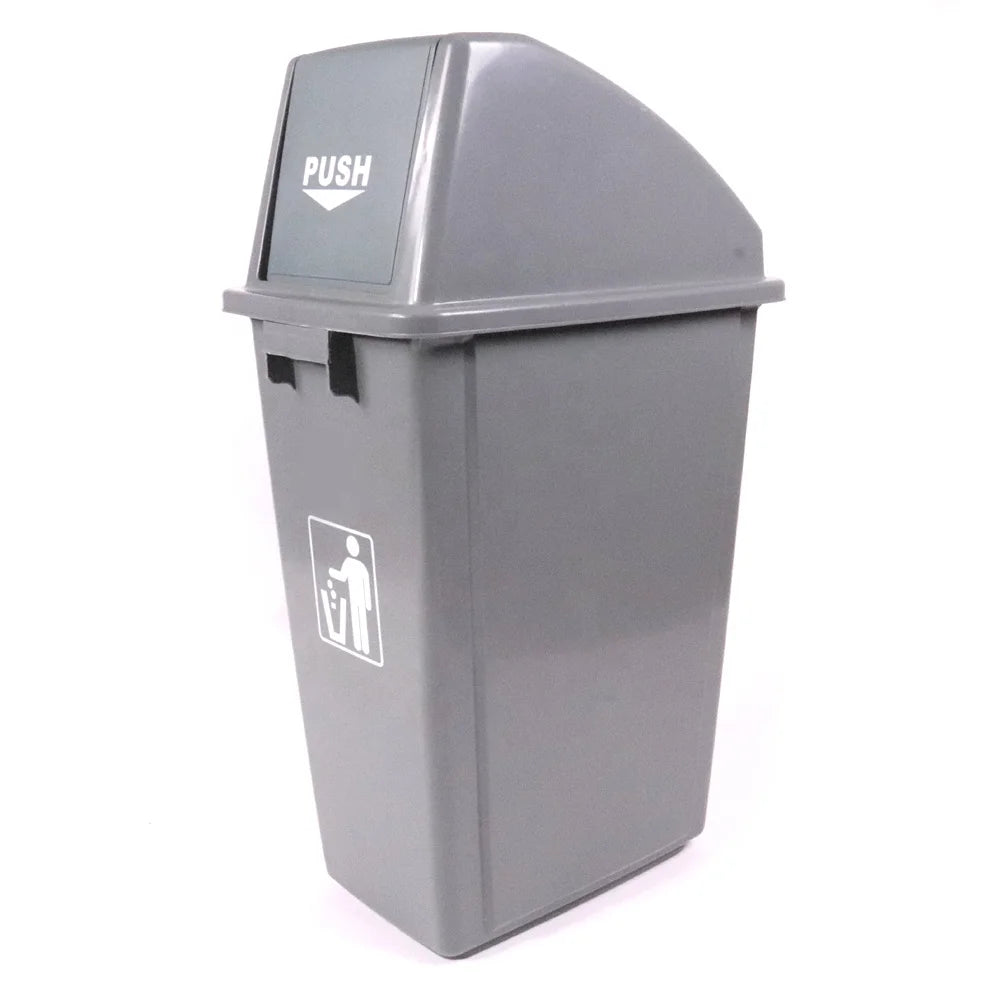 Plastic Push-Lid Waste Bin