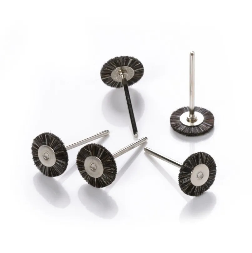 Jewelry Polishing Wheel Brush Horse Hair Wheel Brush Polishing Shank Rotary Brush Dremel Rotary Tool 144pcs/box